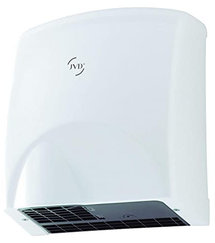 JVD Sèche-Mains Tornade Composite Blanc - Séchage en 20-30s - Haute Performance 2000 W - sans Contact, Automatique Via Infrarouge - Montage Mural