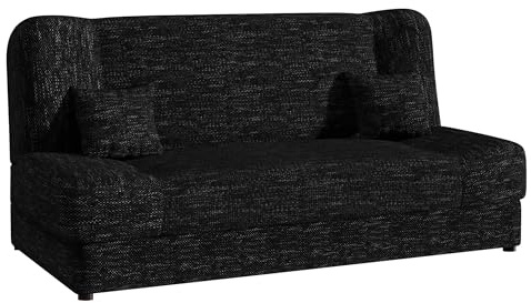 Mirjan24 Schlafsofa Jonas, Sofa mit Bettkasten und Schlaffunktion, Bettsofa, Dauerschläfer-Sofa, Schlafcouch, Materialmix, Couch vom Hersteller, Wohnlandschaft (Lawa 06)