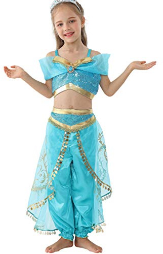 Lito Angels Deguisement Robe de Princesse pour Enfants Filles, Costume d'halloween Vêtements de fête d'anniversaire Cosplay de Carnaval Taille 10-11 ans A