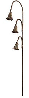 Metal Flower Garden Stakes - Designed to rust - Sold in packs of 3 - Decorative Garden Flower Stakes (Blue Bell - Pack of 3)