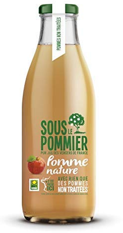 SOUS LE POMMIER - Jus De Pomme Nature 1L - Lot De 4 - Livraison Offerte