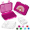 My Vesperbox – Len - Bento Box Kinder - Lunchbox mit 4+2 Fächern - extrem robust – Brotdose – Brotbox ideal für Kindergarten und Schule… (Lila - Regenbogen)