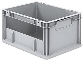 PROREGAL Eurobox NextGen Insight | HxBxT 22x30x40cm | 20 Liter | Seite offen | Eurobehälter, Transportbox, Transportbehälter, Stapelbehälter