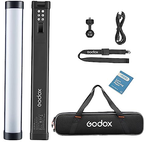 GODOX WT40D Tubo Luce LED Stick IP68 Impermeabile Illuminazione Fotografia | CCT 5600K, TLCI96+ CRI96+, 13 Effetti FX, IP68 40m Subacquea, per Fotografia Subacquea, Registrazione Subacqueo