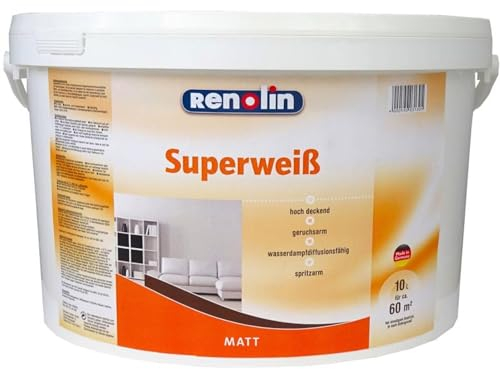Wilckens 10l Renolin Wandfarbe Superweiß Innenraum weiss matt hohe Deckkraft