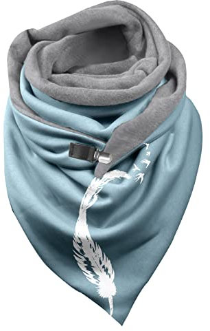 rtdgcv Schal Damen Winter Damen Herbst und Winter Mode Schal Baumwollschal Warmer Schal Schal Damen Rot Winterschal, bedruckter Deckenschal mit Knopf Schlauchschal Damen Warm