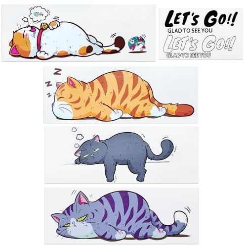 6 Stück Autoaufkleber „Kratzkatze“ Vinyl-Autoaufkleber „Cartoon-Katzen-Autoaufkleber“ Katzenaufkleber „Kratzkatze“ Autoaufkleber „Autoaufkleber“ Lustige Autoaufkleber für Fenster, Wände