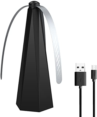 Fly Fans for Tables, Automatic Fly Repellent Fans Keeps Flies Away with Soft Blades, USB/Batteries Powered Portable Fly Fan with Hanging Hook for Indoors,Outdoors,BBQ, Picnic (USB Powered)