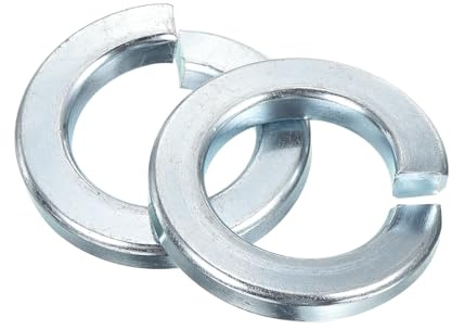 sourcing map Lot de 10 rondelles de verrouillage fendues en acier au carbone de 2,2 cm, pour vis, boulons, machines, bleu argenté
