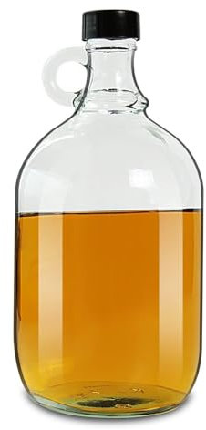 NCPSAKD 0.5 Gallon Transparent,Botellas de Vidrio con Tapas para Licor, Vodka, Brandy, Whisky, Cerveza, Agua y refrescos
