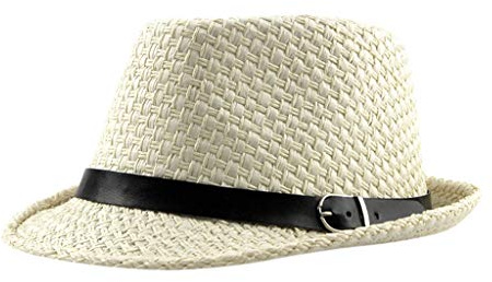 Strohhut Herren und Damen geflochten und ausgefranst Sommerhut Damen und Herren Sonnenhut Strandhut Hawaii Hut - ideal für den Urlaub am Strand Garten oder Sommer Partys