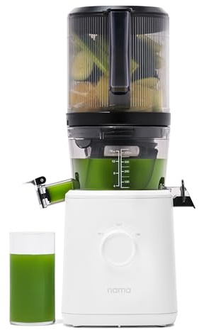Nama J2 Cold Press Juicer – Self Feeding for Hands-Free Operation with Wide Mouth Hopper for Whole Recipe Loading, Zero Waste Masticating Juicer For More Juice, Less Pulp – Easy Cleanup & Assembly