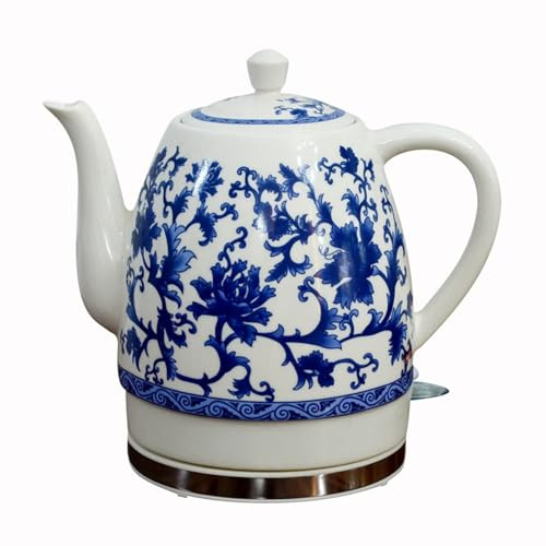 Ceramic Electric Kettle – Cordless Porcelain Design for Quick Boiling Water – Perfect for Tea, Coffee, Soup, and Oatmeal