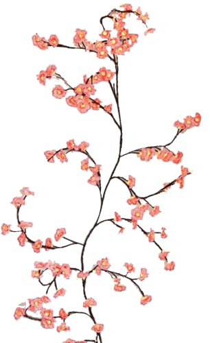 Luminous Pink Tree, Pink Tree Lamp - Pink Blossom Illuminated Tree, Remote Control, Dimming and Timer Function, Flower Lights for Desk, Windowsill