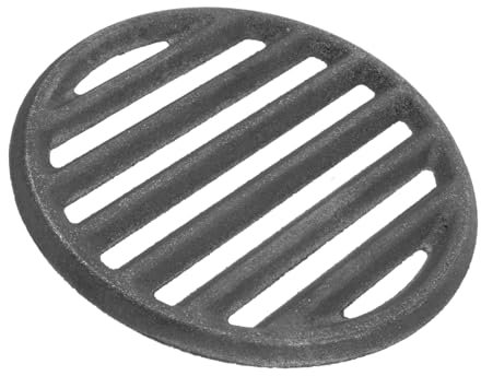 Sosoport Griglia Rotonda in Ghisa per Barbecue All'aperto Rete per Grigliate Resistente Distribuzione Uniforme del Calore Ø16 Cm Accessorio per Cottura Esterna
