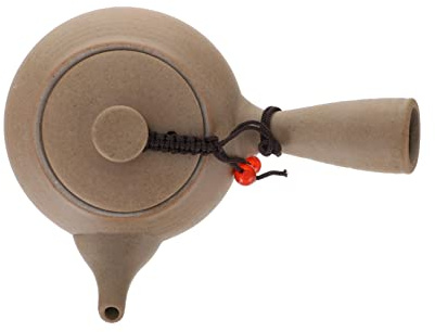 Luxshiny Tetera De Cerámica Japonesa Con Asa Lateral Ergonómica Diseño Retro Para Servir Té Casa y Restaurantes Resistente Al Calor y Decoración Elegante