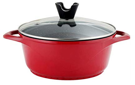 CCKUYT Pentola Antiaderente Multifunzione in Alluminio per la casa, Universale, con Fondo Posteriore binaurale, per zuppa, pentole a Gas