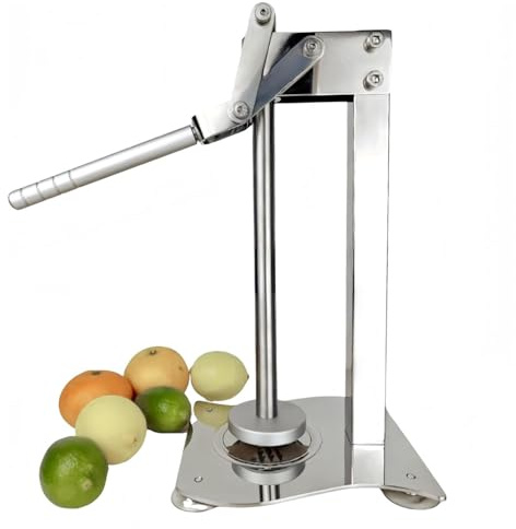 Spremiagrumi manuale in acciaio inox for uso commerciale, con impugnatura senza sforzo e ventose stabili for arancia, pompelmo e melograno.
