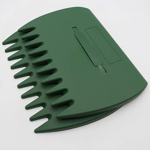 Rastrillo de plástico para jardinería, colección y clasificación de jardín, rastrillo de hojas (rastrillo de hojas verde militar (2 pares)