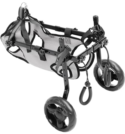 Taidda Robuster Hunderollstuhlwagen mit Verstellbarer Höhe, Einfache Installation, Gehhilfe für Hunde, Rollstuhl für Verletzte Hunde