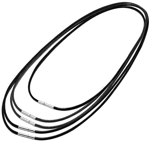 5 st läderhalsband med spänne, 45 cm 50 cm 55 cm 60 cm 70 cm svart läderhalsband för män och kvinnor