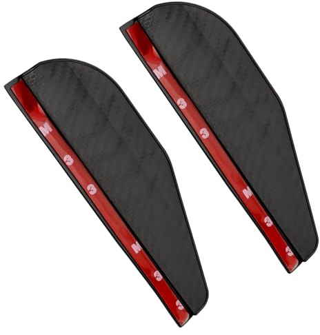 Gaomumu 2PCS Car Rear View Mirror Rain Guards, Thickened ABS with Carbon Fiber Texture – Universal Visor Shields for Rain/Sun Protection, Easy Installation