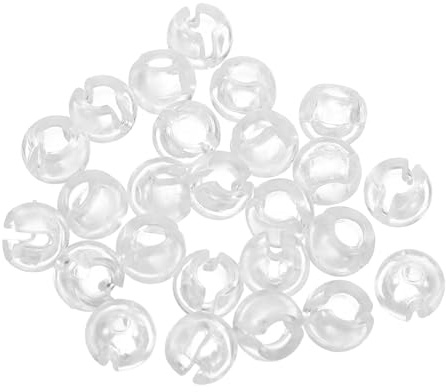 Toyvian 25 Piezas de Tope de Cadena Ciega para Persianas Enrollables, Material Pom, Fijación Segura y Longitud Ajustable, Accesorios para Cortinas y Estores