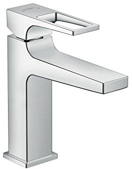 hansgrohe Wasserhahn Metropol (Armatur mit Auslauf Höhe 110 mm und Zugstangen-Ablaufgarnitur) Chrom