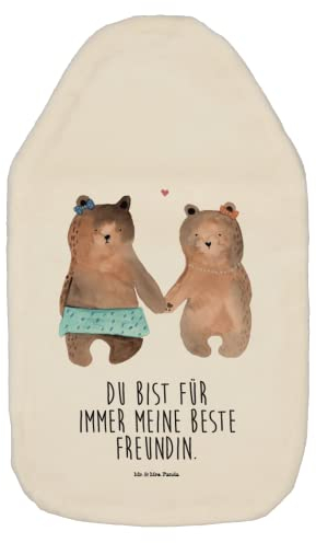 Mr. & Mrs. Panda Wärmflasche Bär Freundin - Geschenk, Körnerkissen, Teddy, Wärmflaschenbezug, Kinderwärmflasche, Bettflasche, Wärmflasche mit Bezug,