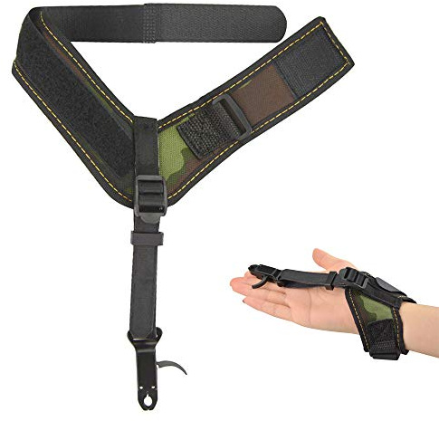 SHARROW Compound Bogen Release Aids Trigger Zangenrelease mit Handgelenkschlaufe Verstellbare Sehnenauslöser Spannhilfen Jagd Zubehör