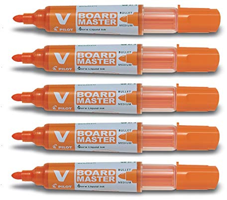 PILOT Tafelmarker V Boardmaster Begreen 5er Set orange