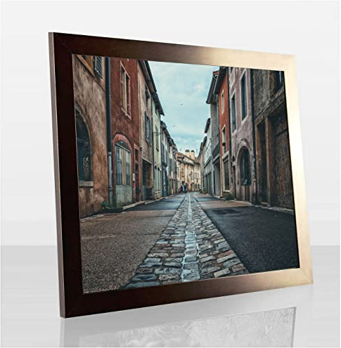 Orion Deluxe Bilderrahmen Posterrahmen 64x48 cm Puzzlerahmen Bronze Dekor Kunstglas Klar Hintergrund Weiss