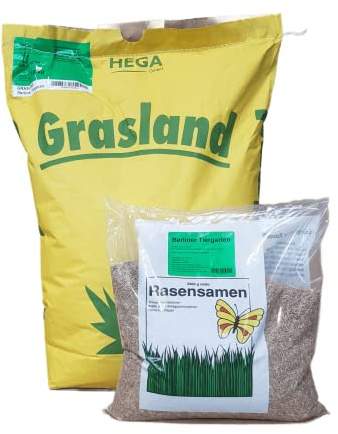 HEGA Grasland Rasensamen Berliner Tiergarten Rasen Samen Grassamen (5 kg (2 x 2,5 kg))