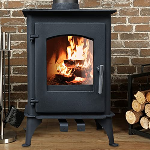 NRG Defra 5KW Eco Design Stove MultiFuel Cast Iron Fireplace Freestanding Indoor Space Heater