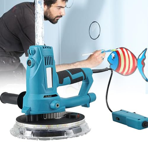 Levigatrice Cartongesso, Levigatrice Muro Autopulente, Levigatrice Secco Elettrica, Variabile Levigatricecon Luce LED, Levigatrice orbitale, per pareti soffitto carto,Sander+20SandPad