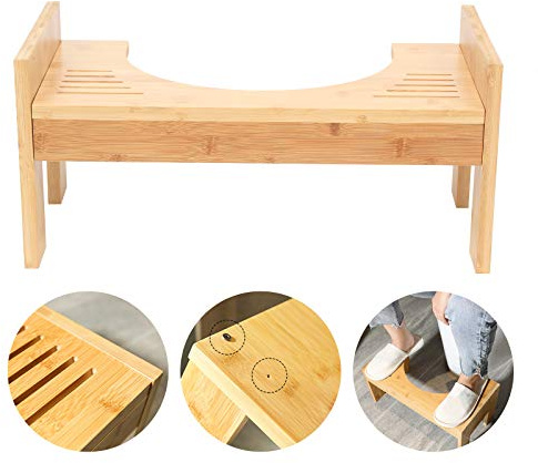 Physiologischer Toilettenhocker Aus Bambus FußStüTze Wc HöHenverstellbar Trittbrett Holz Badezimmer Hocker Toilettenhilfe Rutschfest Schemel Toiletten Stuhl Klohocker FüR Erwachsene Kind äLtere