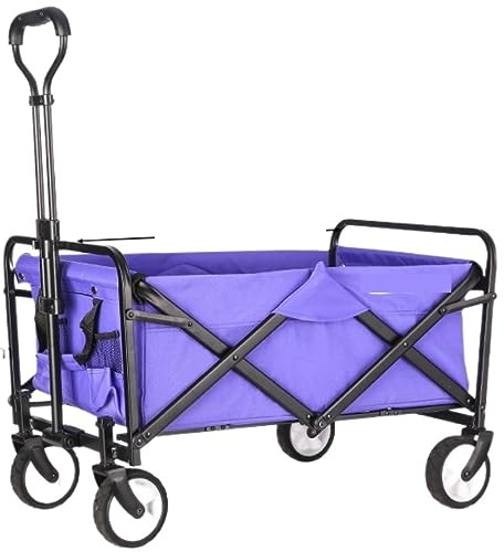 CRBUDY Wagenwagen, Gartenwagen, Klappwagen, Mehrzweckwagen, Wagen für Garten und Camping, Sportwagen, robuster Strandwagen, Einkaufswagen (G)