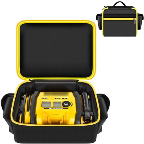 Fiorky Air Compressor Bag Case Compatible with DCC020IB 20V Max Inflator, Pocket Cordless Tools Storage Holder Organizer dstproof Portable Air Pump Carrying Case An-ti Scratch