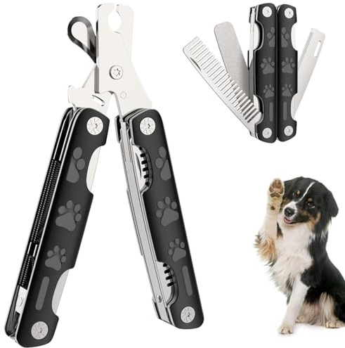 Best Dog Nail Trimmer for Anxiety Sensitive Dog, Quiet Sharpest Smoothest Dog Nail Clippers for X Large Medium Small Size Breed, Heavy Duty Metal Dog Nail Grinder for All Dogs with Thick Toenail