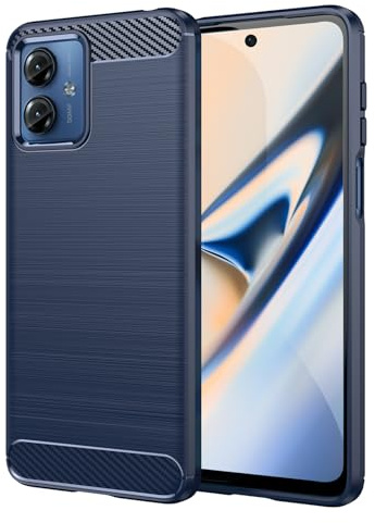 TailTech Funda para Motorola G14 Moto G14 - [azul] Funda de TPU con rayas cepilladas con protección a prueba de golpes, compatible con Moto G14