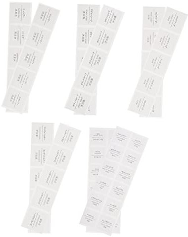 SEWACC 50 Blatt Wasserfeste Selbstklebende Etiketten für Shampoo und Kosmetikflaschen Praktische Aufkleber für Flaschenbeschriftung für Organisation und Klassifizierung