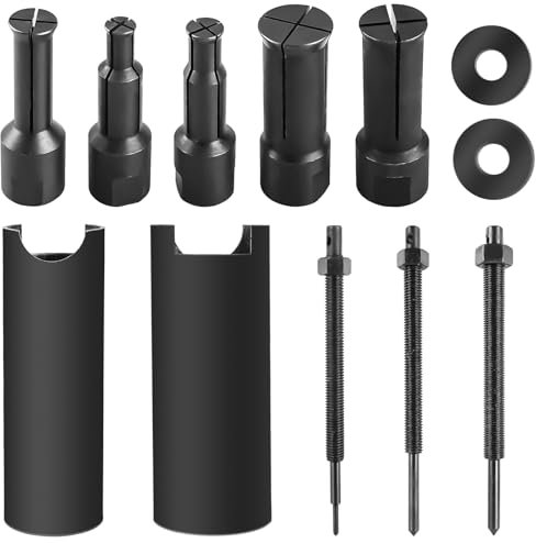 9-23mm Innenlager Abzieher Set, 12-teilig Motorrad Radlager Abzieher Kit mit 5 Offenen Spannzangen, Innenabzieher Kugellager Lagerabzieher, Lagerabzieher für Fahrradlager Nadellager Getriebelager