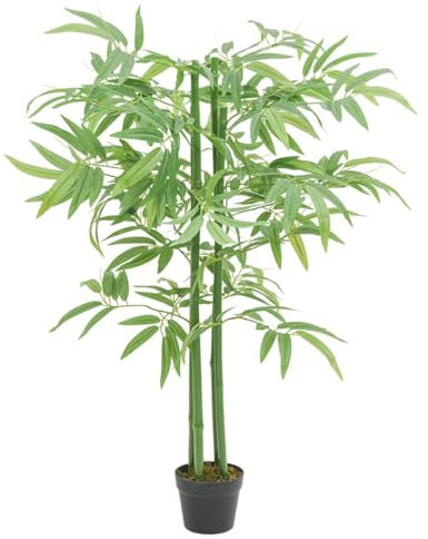 Buzaza Bambusbaum Künstlich 384 Blätter 120 cm Grün Zimmerpflanzen KüNstliche Balkonpflanzen Bonsai Baum Zimmerpflanzen