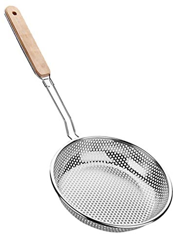 Cabilock Großer Chinesischer Löffel Mit Japanischem Finish 16 Cm Sieblöffel Nudelfilter Handsieblöffel Lebensmittelsieb Bratölsieb