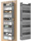 SONGMICS Organizador Colgante, Estante de Colgar, Organizadora de Puerta, Almacenamiento de Tela, Red de Nylon Transparente, Plegable, Ganchos de Metal, Bolsillos Laterales, Gris Paloma RDH007G01