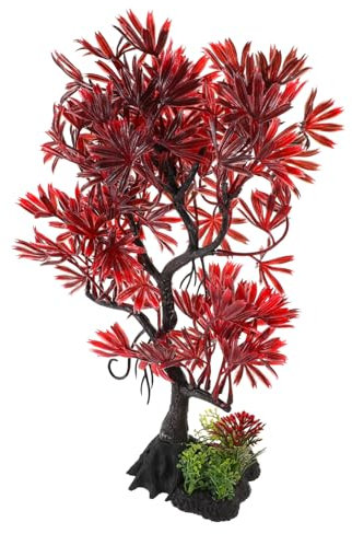 GANAZONO Aquarium Dekorationen Mit Künstlichem Baum Realistische Fisch Tank Landschaft Kleine Und Kompakte Struktur Für Aquarien Zubehör Und Imitation Baum Modell