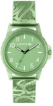 Lacoste Orologio con Movimento al Quarzo a Tre Lancette da Bambini Collezione RIDER con Cinturino in Silicone Verde, 2020157, Green