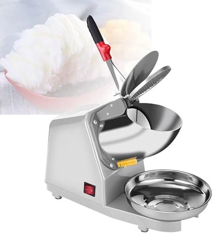 Macchina Tritaghiaccio, 2200 Giri/Min, Capacità 85 Kg/H, Macchina Per Ghiaccio Tritato, Per Cocktail, Gelati, Frullati, Succhi Freddi, Per Uso Domestico E Commerciale,Grey