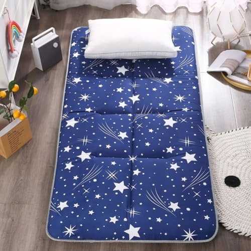 FZKun Materasso Futon - Materasso Pieghevole Leggero da Pavimento con Base Antiscivolo Rilassante per Sonnellini Viaggi Letto Ospiti Dormitorio Ufficio Uso Tatami (Giallo, 90x200cm)