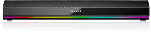 havit PC Speakers, 20W Bluetooth V5.3 Computer Soundbar with 3D Surround, HiFi Stereo, USB Powered RGB Illuminated Monitor Speakers for Desktop, Laptop